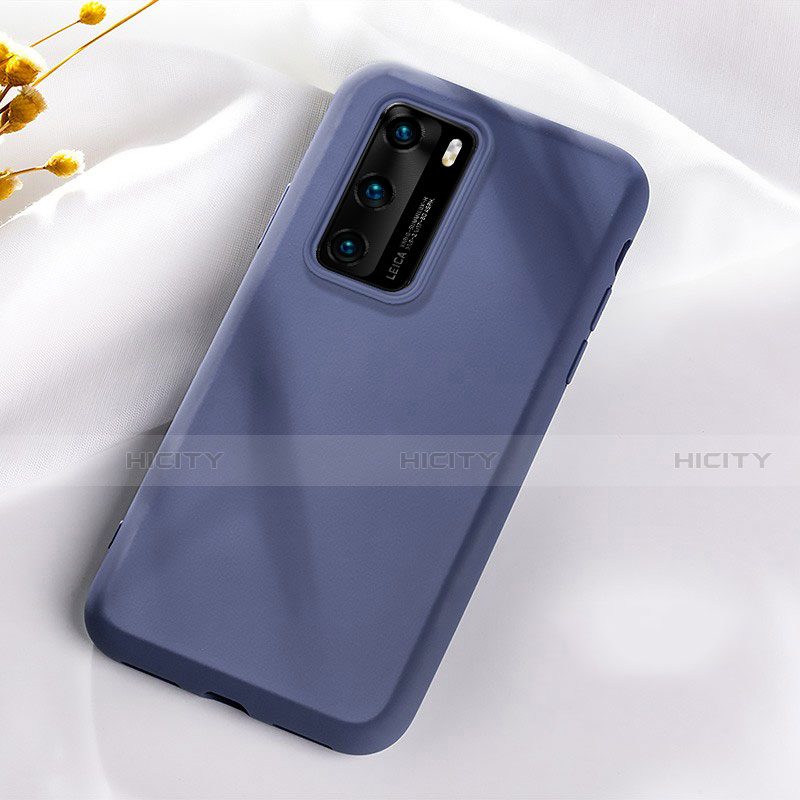 Silikon Hülle Handyhülle Ultra Dünn Schutzhülle 360 Grad Tasche S07 für Huawei P40 Blau