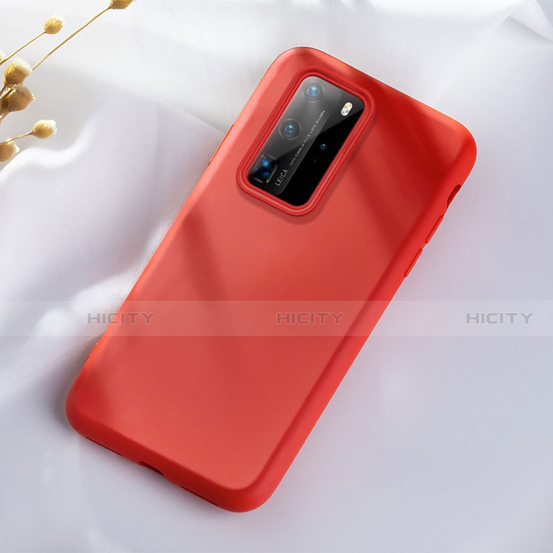 Silikon Hülle Handyhülle Ultra Dünn Schutzhülle 360 Grad Tasche S07 für Huawei P40 Pro Rot