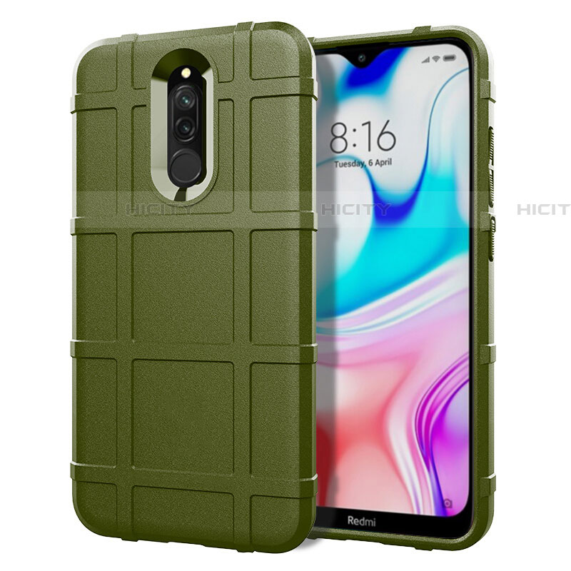 Silikon Hülle Handyhülle Ultra Dünn Schutzhülle 360 Grad Tasche S07 für Xiaomi Redmi 8 Grün Plus