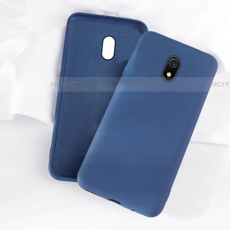 Silikon Hülle Handyhülle Ultra Dünn Schutzhülle 360 Grad Tasche S07 für Xiaomi Redmi 8A Blau