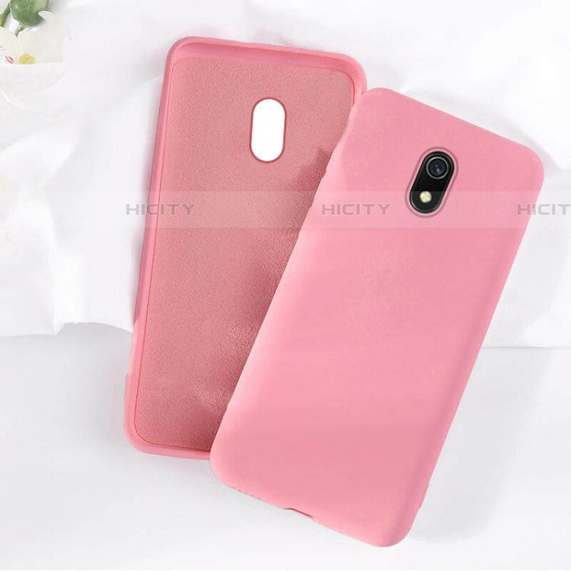 Silikon Hülle Handyhülle Ultra Dünn Schutzhülle 360 Grad Tasche S07 für Xiaomi Redmi 8A Rosa Plus