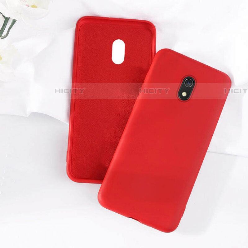 Silikon Hülle Handyhülle Ultra Dünn Schutzhülle 360 Grad Tasche S07 für Xiaomi Redmi 8A Rot