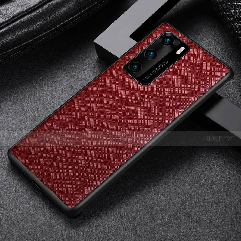 Silikon Hülle Handyhülle Ultra Dünn Schutzhülle 360 Grad Tasche S08 für Huawei P40 Rot