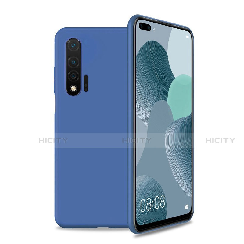 Silikon Hülle Handyhülle Ultra Dünn Schutzhülle 360 Grad Tasche T01 für Huawei Nova 6 Blau Plus