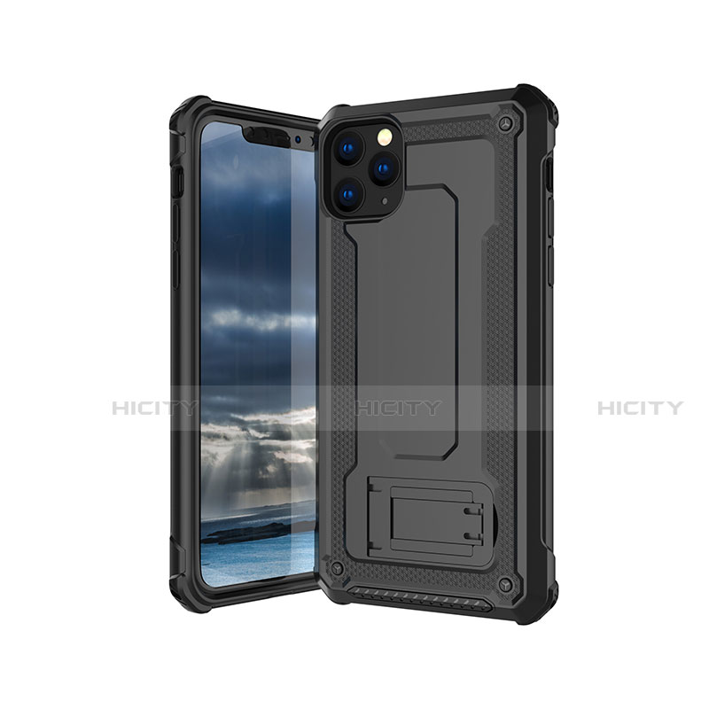 Silikon Hülle Handyhülle Ultra Dünn Schutzhülle 360 Grad Tasche Z01 für Apple iPhone 11 Pro Schwarz Plus