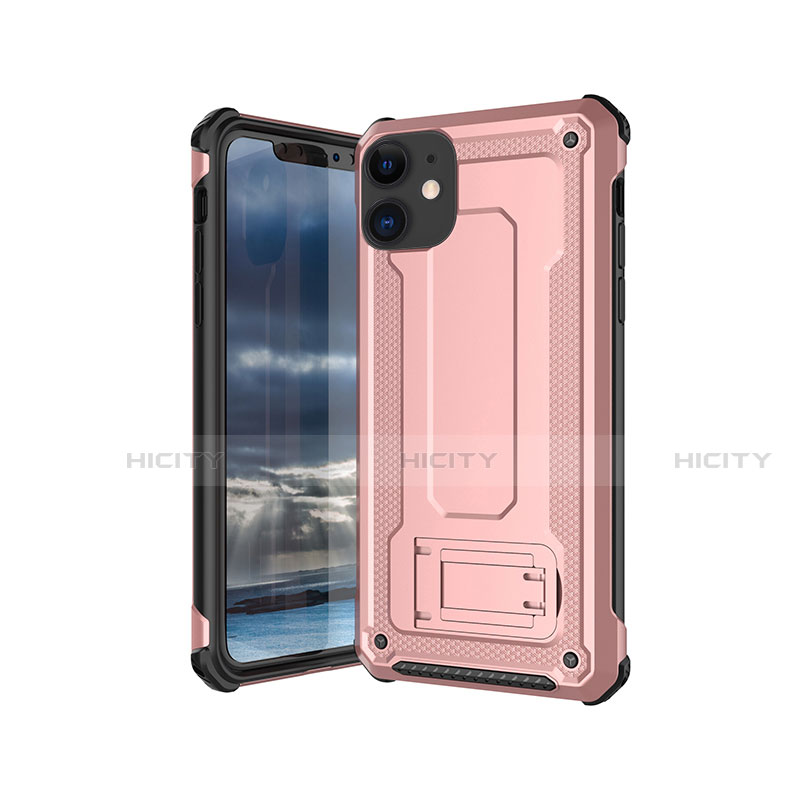 Silikon Hülle Handyhülle Ultra Dünn Schutzhülle 360 Grad Tasche Z01 für Apple iPhone 11 Rosegold