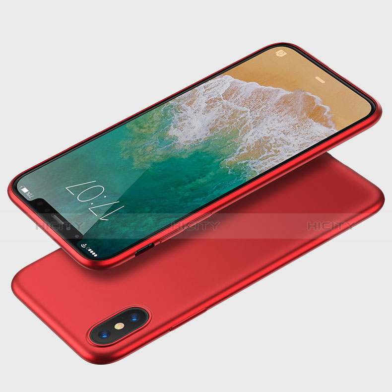 Silikon Hülle Handyhülle Ultra Dünn Schutzhülle C01 für Apple iPhone Xs Rot Plus