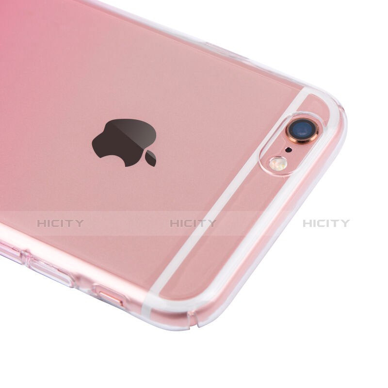 Silikon Hülle Handyhülle Ultra Dünn Schutzhülle Durchsichtig Farbverlauf für Apple iPhone 6S Plus Rosa