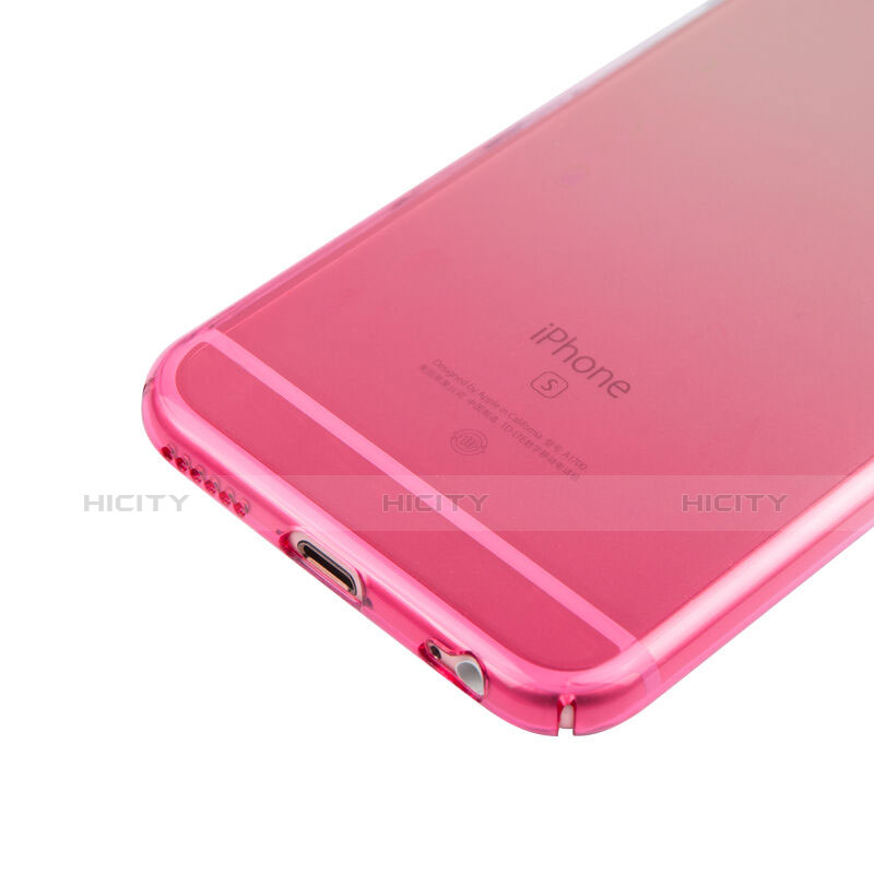 Silikon Hülle Handyhülle Ultra Dünn Schutzhülle Durchsichtig Farbverlauf für Apple iPhone 6S Plus Rosa