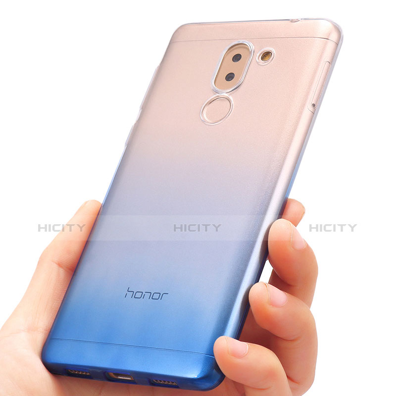 Silikon Hülle Handyhülle Ultra Dünn Schutzhülle Durchsichtig Farbverlauf für Huawei GR5 (2017) Blau