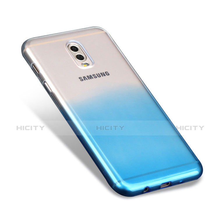 Silikon Hülle Handyhülle Ultra Dünn Schutzhülle Durchsichtig Farbverlauf für Samsung Galaxy C7 (2017) Blau