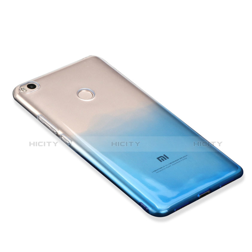 Silikon Hülle Handyhülle Ultra Dünn Schutzhülle Durchsichtig Farbverlauf für Xiaomi Mi Max 2 Blau