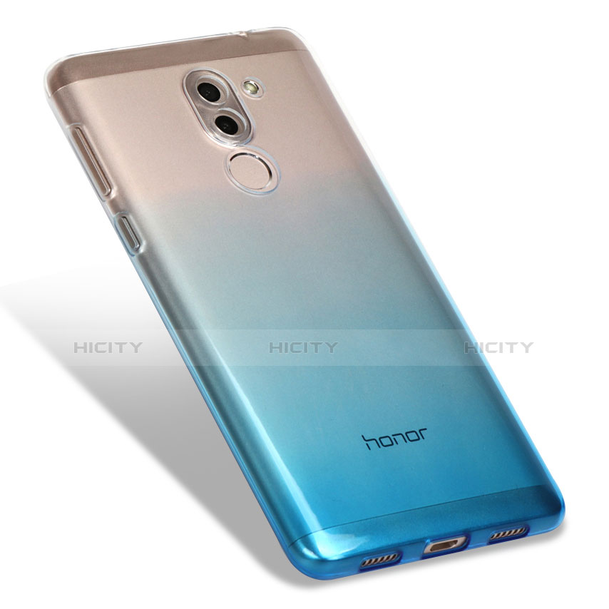 Silikon Hülle Handyhülle Ultra Dünn Schutzhülle Durchsichtig Farbverlauf G01 für Huawei Honor 6X Blau