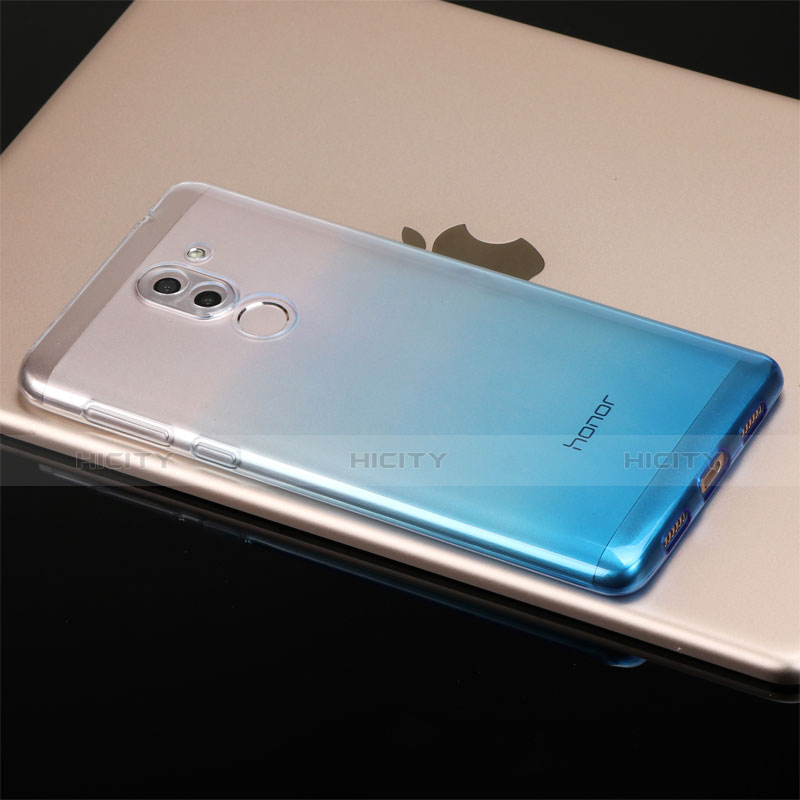 Silikon Hülle Handyhülle Ultra Dünn Schutzhülle Durchsichtig Farbverlauf G01 für Huawei Honor 6X Blau