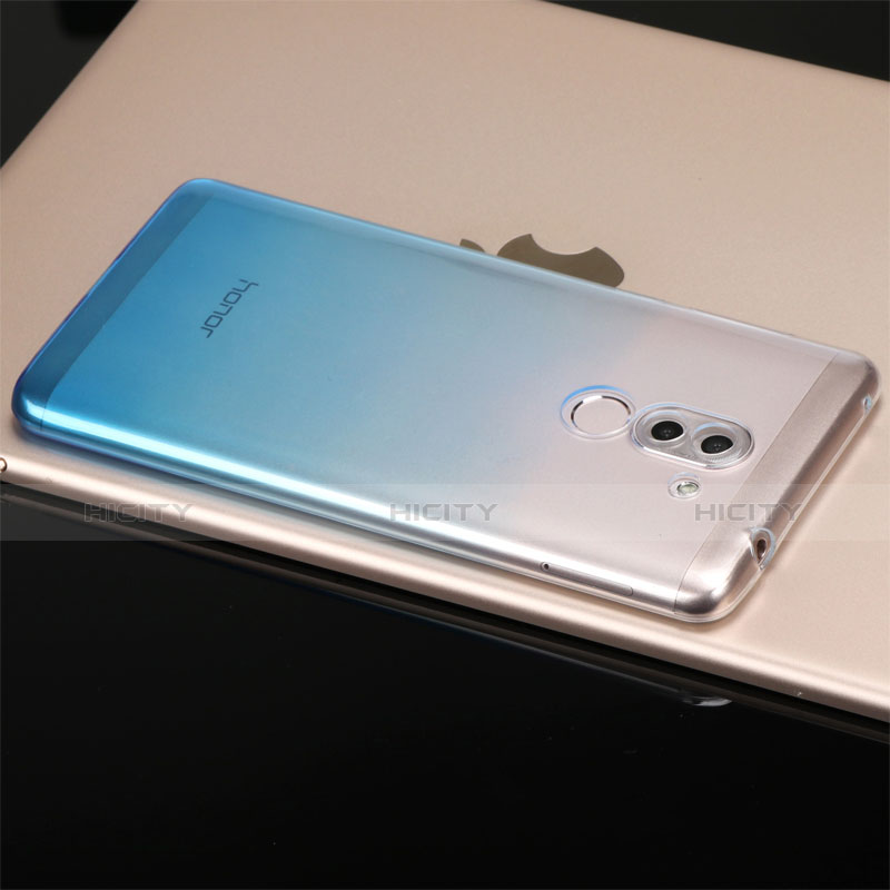 Silikon Hülle Handyhülle Ultra Dünn Schutzhülle Durchsichtig Farbverlauf G01 für Huawei Honor 6X Pro Blau groß