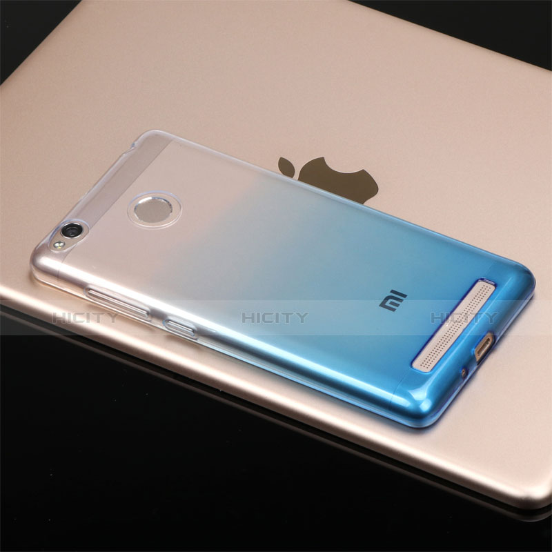 Silikon Hülle Handyhülle Ultra Dünn Schutzhülle Durchsichtig Farbverlauf G01 für Xiaomi Redmi 3 High Edition Blau