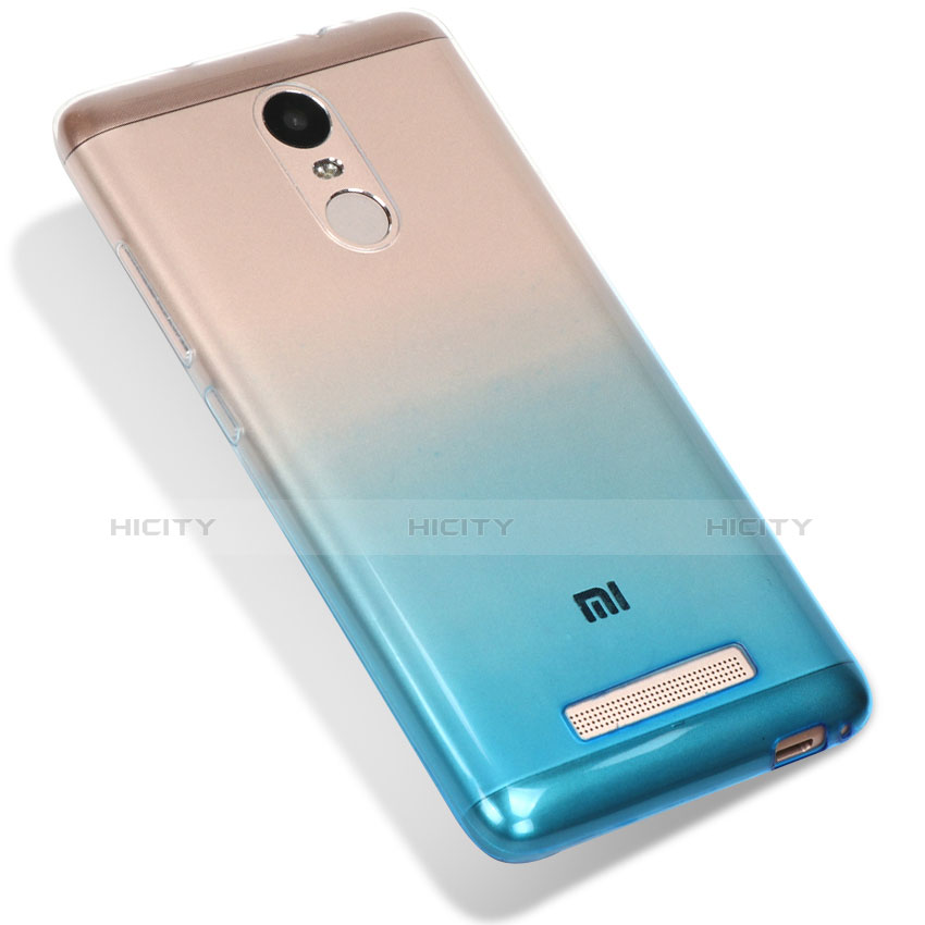 Silikon Hülle Handyhülle Ultra Dünn Schutzhülle Durchsichtig Farbverlauf G01 für Xiaomi Redmi Note 3 Blau