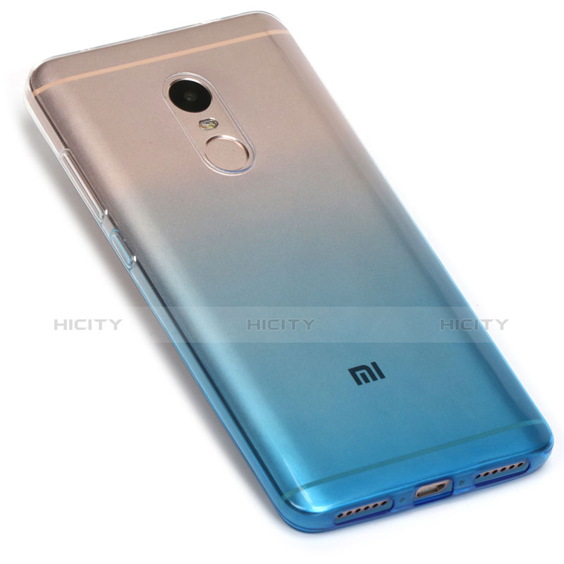 Silikon Hülle Handyhülle Ultra Dünn Schutzhülle Durchsichtig Farbverlauf G01 für Xiaomi Redmi Note 4X Blau