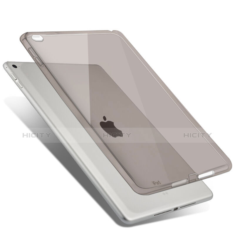 Silikon Hülle Handyhülle Ultra Dünn Schutzhülle Durchsichtig Transparent für Apple iPad Air 2 Grau