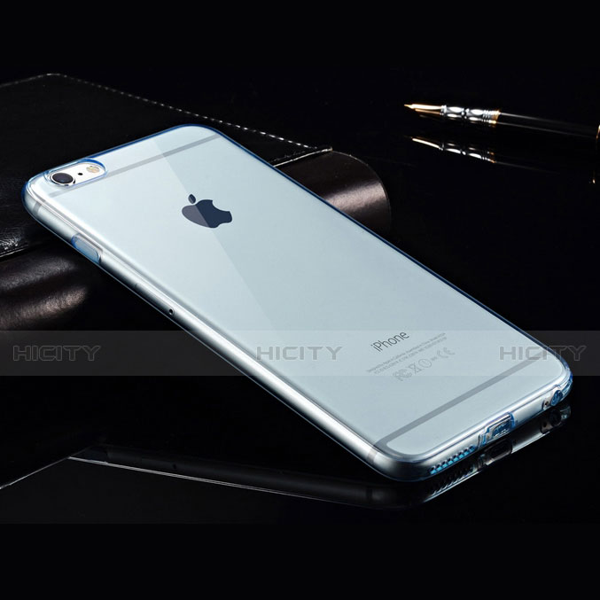 Silikon Hülle Handyhülle Ultra Dünn Schutzhülle Durchsichtig Transparent für Apple iPhone 6 Blau groß