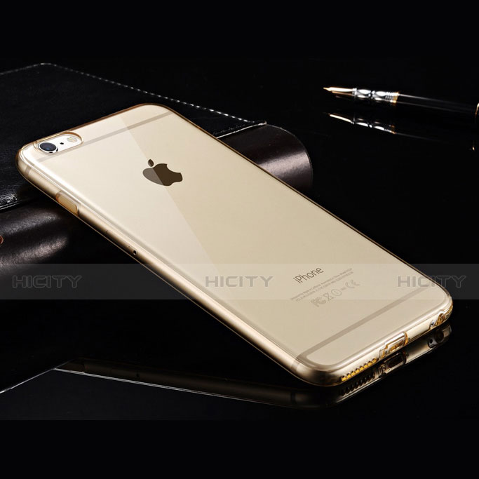 Silikon Hülle Handyhülle Ultra Dünn Schutzhülle Durchsichtig Transparent für Apple iPhone 6 Gold