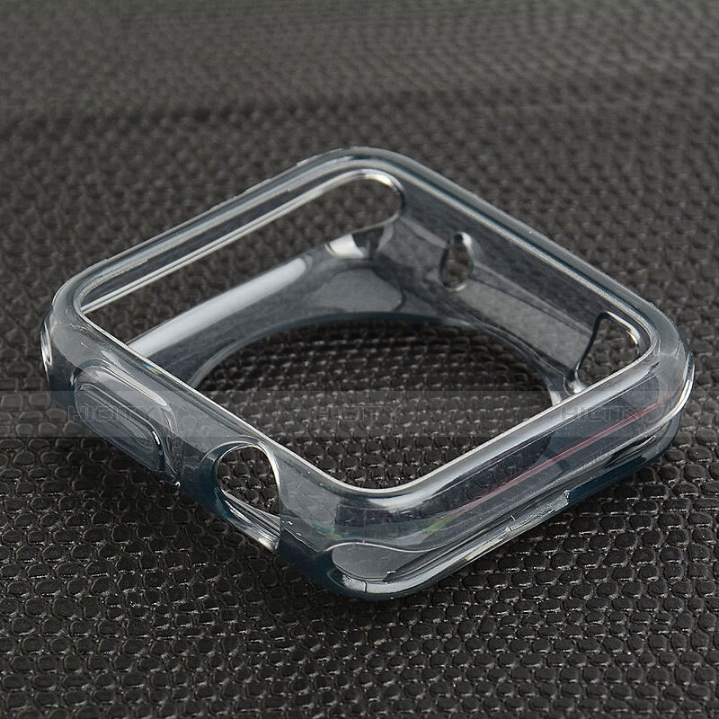 Silikon Hülle Handyhülle Ultra Dünn Schutzhülle Durchsichtig Transparent für Apple iWatch 42mm Grau