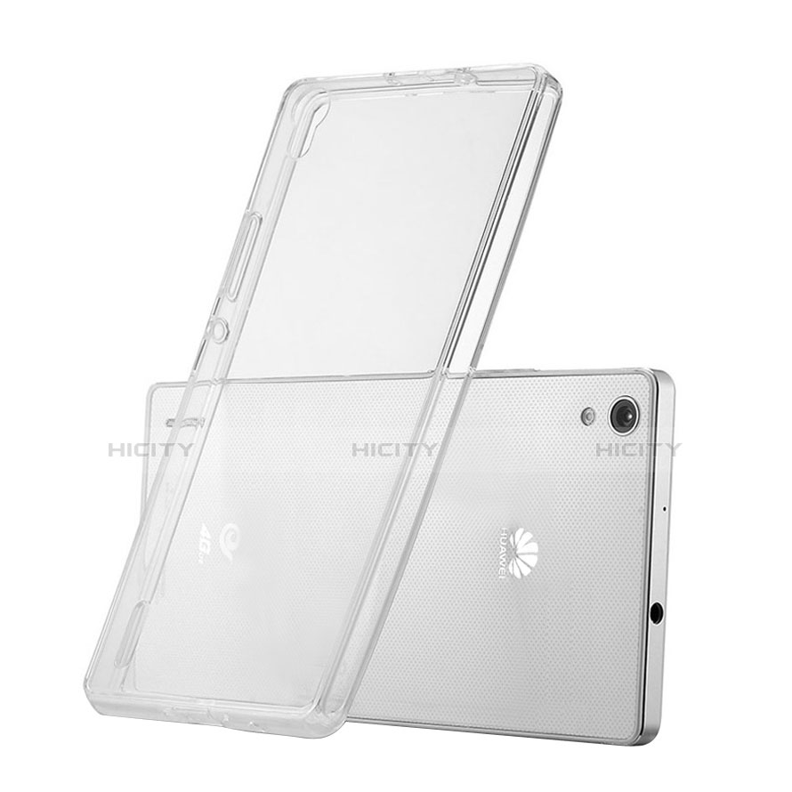 Silikon Hülle Handyhülle Ultra Dünn Schutzhülle Durchsichtig Transparent für Huawei Ascend P7 Weiß