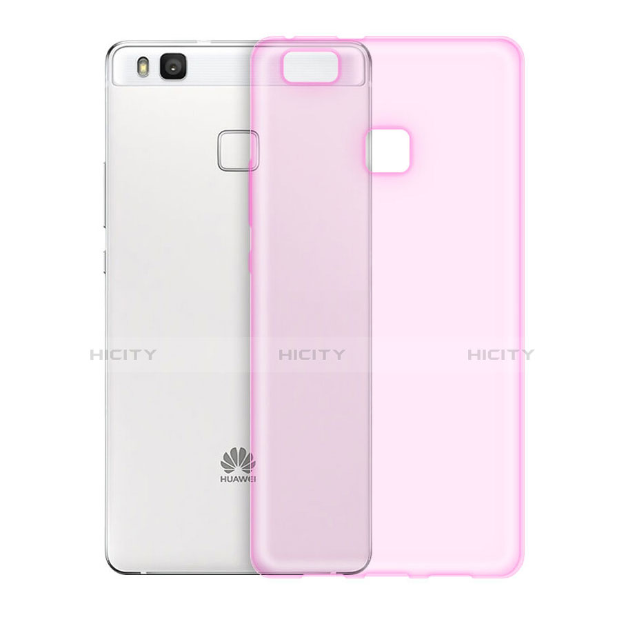 Silikon Hülle Handyhülle Ultra Dünn Schutzhülle Durchsichtig Transparent für Huawei G9 Lite Rosa