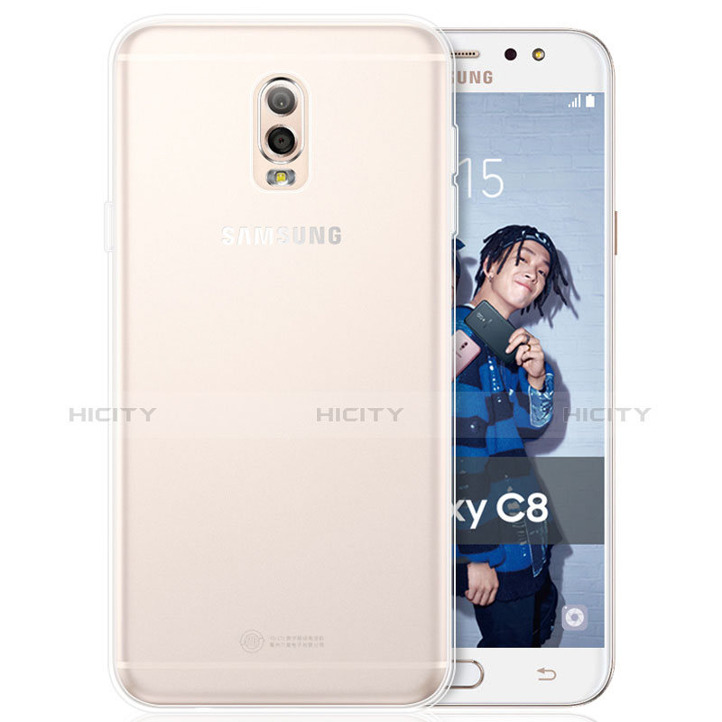 Silikon Hülle Handyhülle Ultra Dünn Schutzhülle Durchsichtig Transparent für Samsung Galaxy C8 C710F Klar