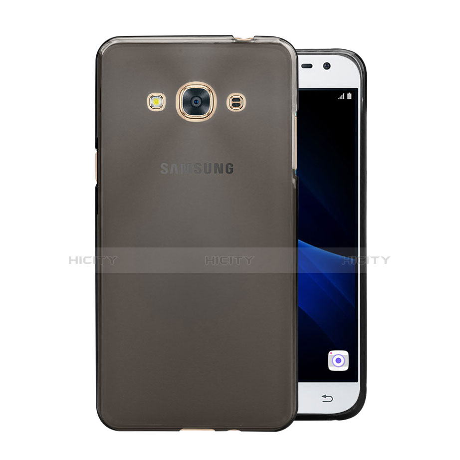 Silikon Hülle Handyhülle Ultra Dünn Schutzhülle Durchsichtig Transparent für Samsung Galaxy J3 Pro (2016) J3110 Grau