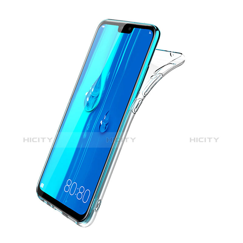 Silikon Hülle Handyhülle Ultra Dünn Schutzhülle Durchsichtig Transparent mit Schutzfolie für Huawei Enjoy 9 Plus Klar groß