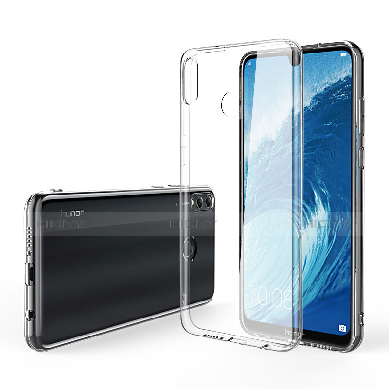 Silikon Hülle Handyhülle Ultra Dünn Schutzhülle Durchsichtig Transparent mit Schutzfolie für Huawei Enjoy Max Klar