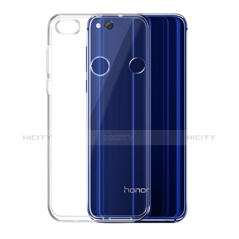 Silikon Hülle Handyhülle Ultra Dünn Schutzhülle Durchsichtig Transparent mit Schutzfolie für Huawei Honor 8 Lite Blau