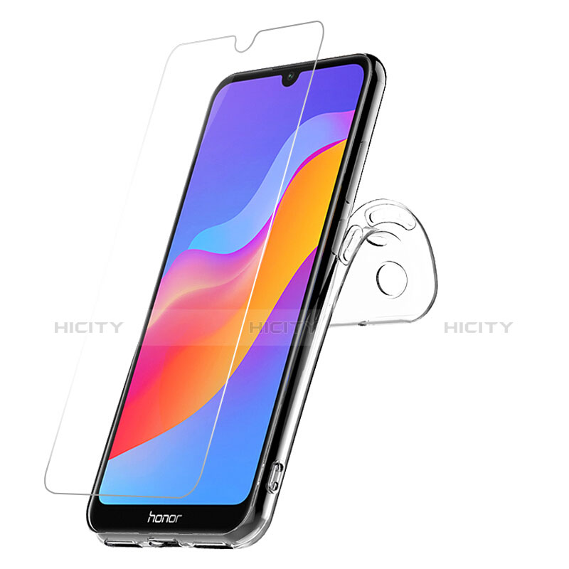 Silikon Hülle Handyhülle Ultra Dünn Schutzhülle Durchsichtig Transparent mit Schutzfolie für Huawei Honor 8A Klar groß