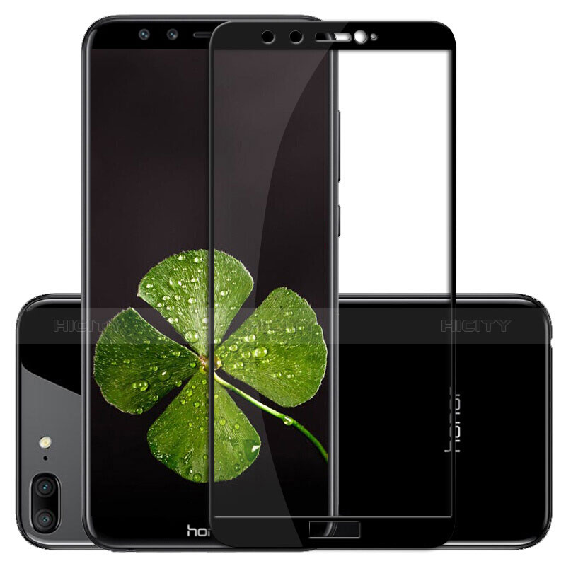 Silikon Hülle Handyhülle Ultra Dünn Schutzhülle Durchsichtig Transparent mit Schutzfolie für Huawei Honor 9 Lite Schwarz