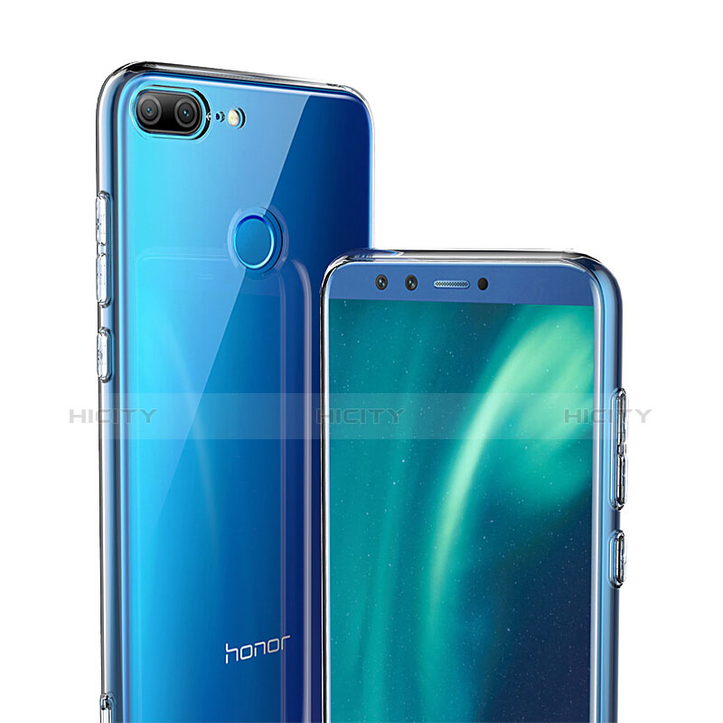 Silikon Hülle Handyhülle Ultra Dünn Schutzhülle Durchsichtig Transparent mit Schutzfolie für Huawei Honor 9 Lite Schwarz