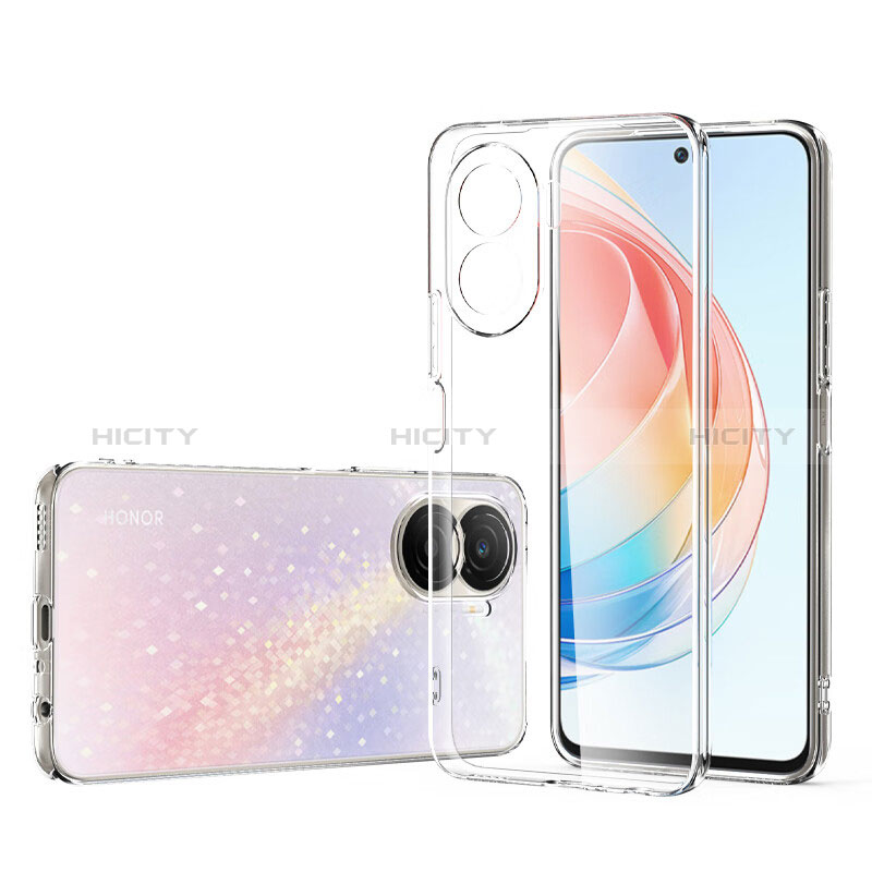 Silikon Hülle Handyhülle Ultra Dünn Schutzhülle Durchsichtig Transparent mit Schutzfolie für Huawei Honor X40i 5G Klar