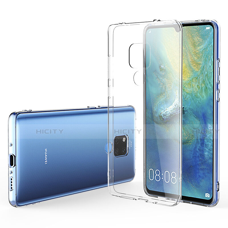 Silikon Hülle Handyhülle Ultra Dünn Schutzhülle Durchsichtig Transparent mit Schutzfolie für Huawei Mate 20 X 5G Klar