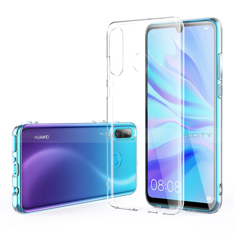 Silikon Hülle Handyhülle Ultra Dünn Schutzhülle Durchsichtig Transparent mit Schutzfolie für Huawei Nova 4e Klar