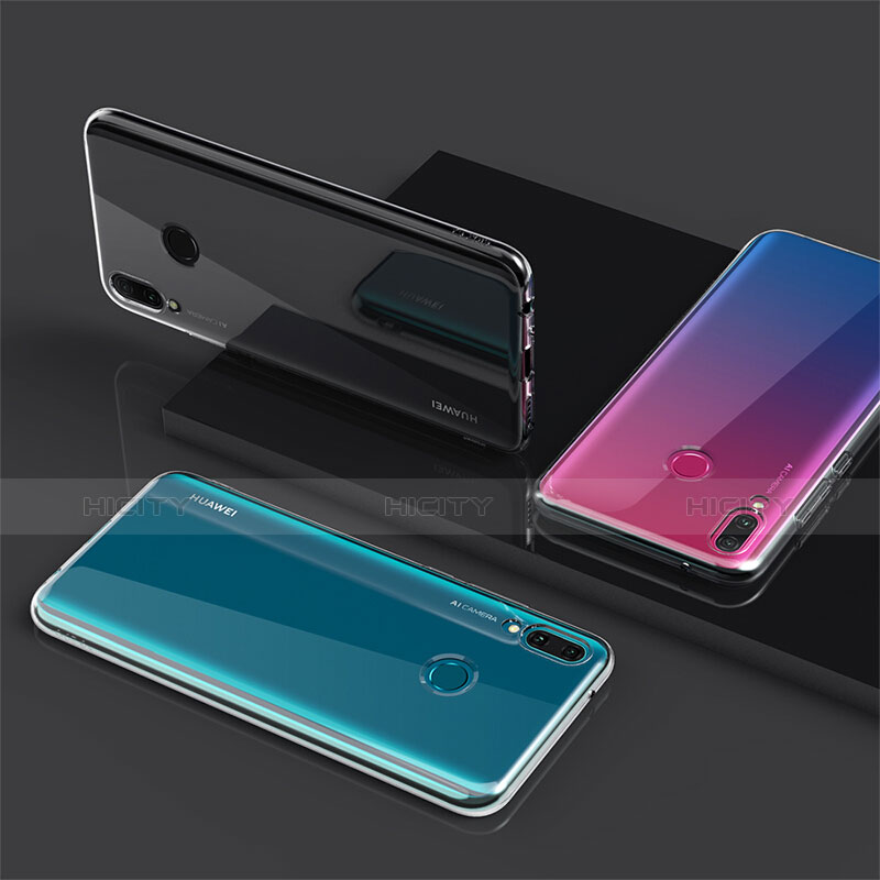 Silikon Hülle Handyhülle Ultra Dünn Schutzhülle Durchsichtig Transparent mit Schutzfolie für Huawei Y9 (2019) Klar