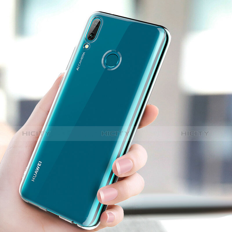 Silikon Hülle Handyhülle Ultra Dünn Schutzhülle Durchsichtig Transparent mit Schutzfolie für Huawei Y9 (2019) Klar