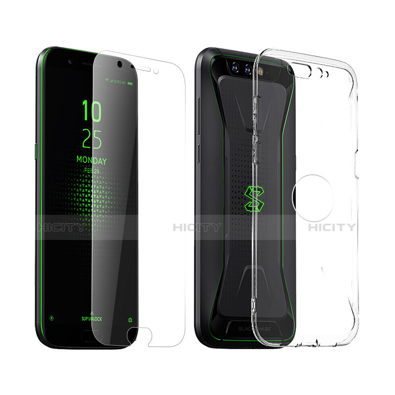 Silikon Hülle Handyhülle Ultra Dünn Schutzhülle Durchsichtig Transparent mit Schutzfolie für Xiaomi Black Shark Klar