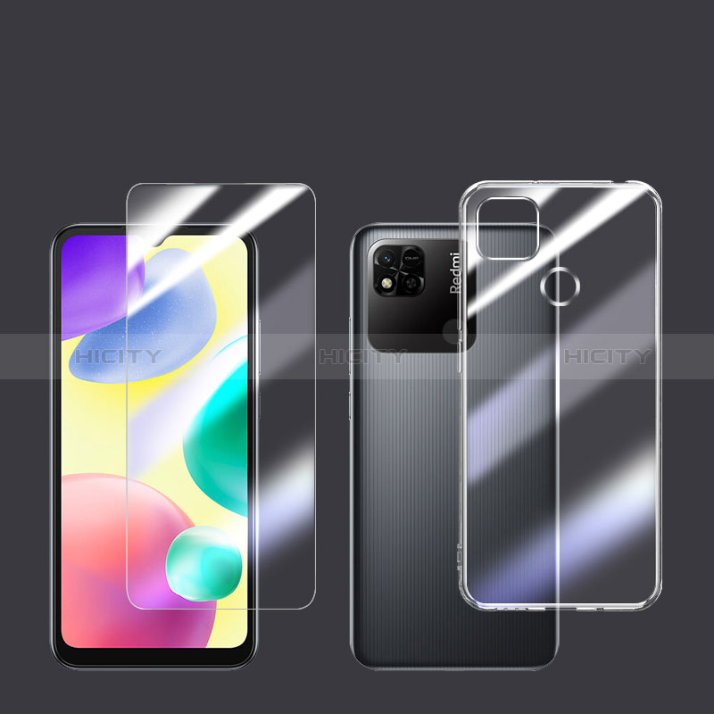 Silikon Hülle Handyhülle Ultra Dünn Schutzhülle Durchsichtig Transparent mit Schutzfolie für Xiaomi POCO C3 Klar