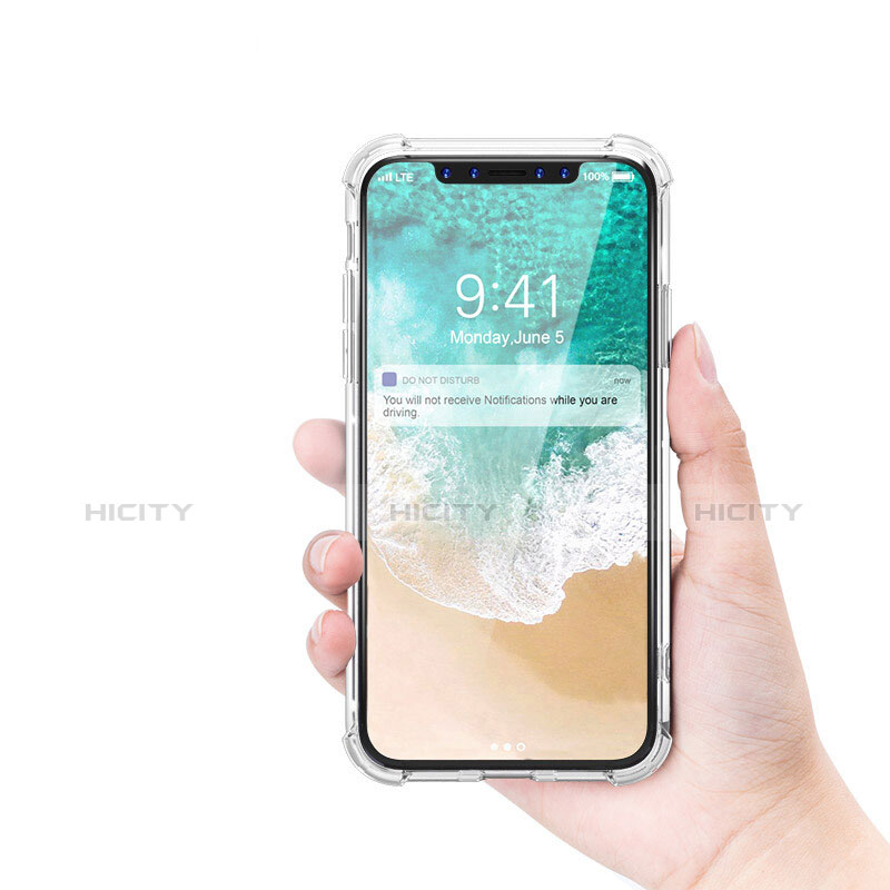 Silikon Hülle Handyhülle Ultra Dünn Schutzhülle Durchsichtig Transparent T01 für Apple iPhone X Klar