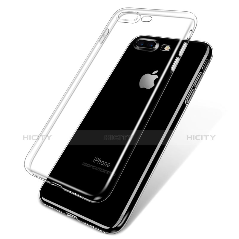 Silikon Hülle Handyhülle Ultra Dünn Schutzhülle Durchsichtig Transparent W02 für Apple iPhone 8 Plus Klar