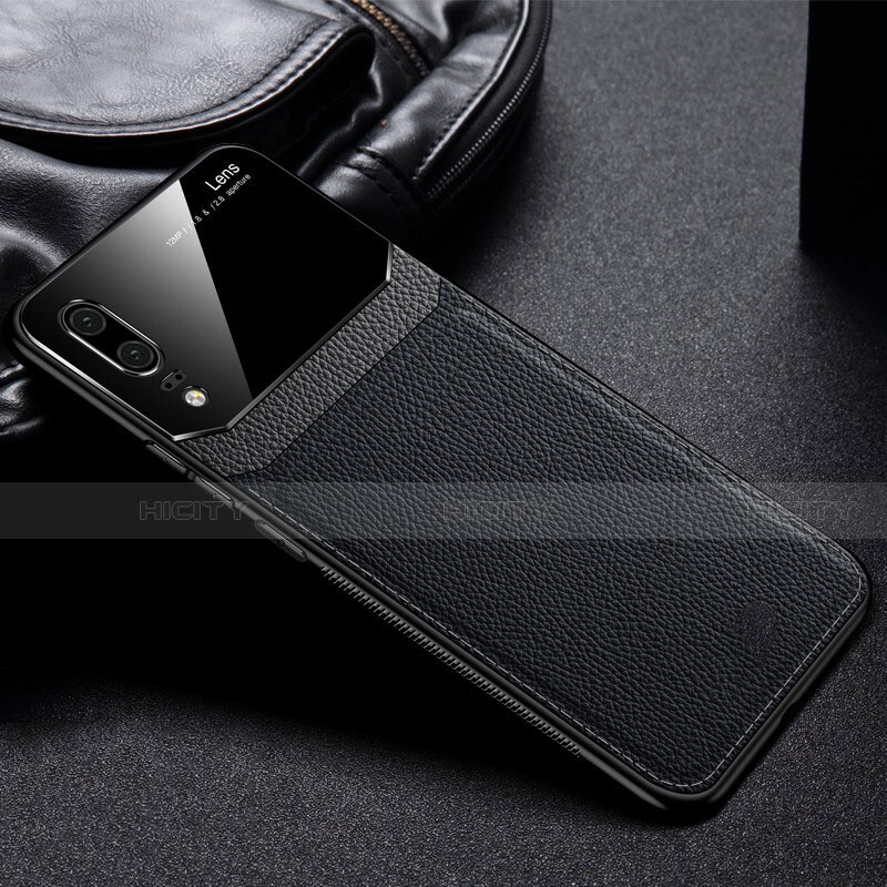 Silikon Hülle Handyhülle Ultra Dünn Schutzhülle Flexible 360 Grad Ganzkörper Tasche C01 für Huawei P20 Schwarz