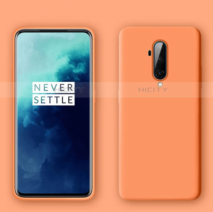 Silikon Hülle Handyhülle Ultra Dünn Schutzhülle Flexible 360 Grad Ganzkörper Tasche C01 für OnePlus 7T Pro Orange Plus