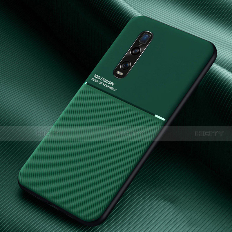 Silikon Hülle Handyhülle Ultra Dünn Schutzhülle Flexible 360 Grad Ganzkörper Tasche C01 für Oppo Find X2 Pro Grün