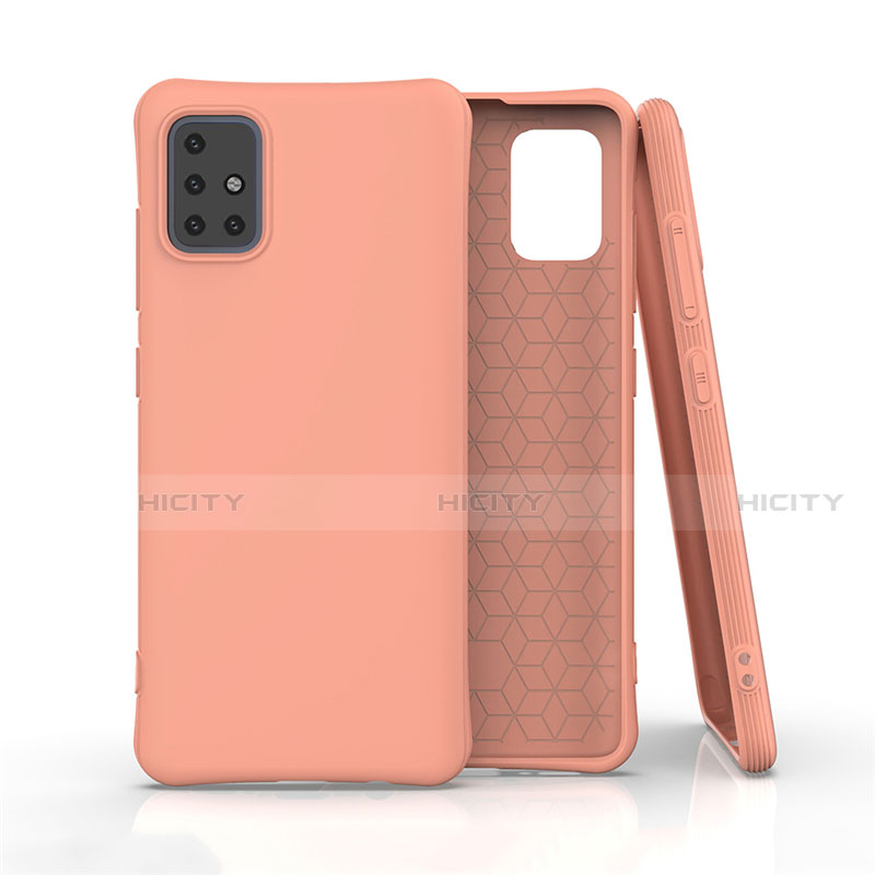 Silikon Hülle Handyhülle Ultra Dünn Schutzhülle Flexible 360 Grad Ganzkörper Tasche C01 für Samsung Galaxy A51 5G Orange