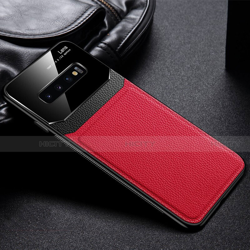 Silikon Hülle Handyhülle Ultra Dünn Schutzhülle Flexible 360 Grad Ganzkörper Tasche C01 für Samsung Galaxy S10 5G Rot Plus